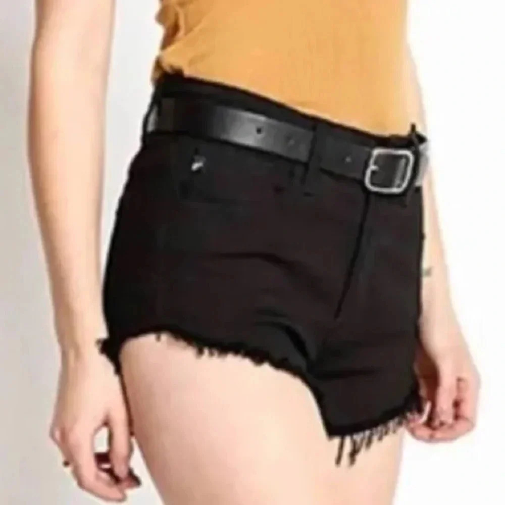 KanCan 'The Estilio' Cutoff Short High Waist Boho Black Size - Picture 2 of 9